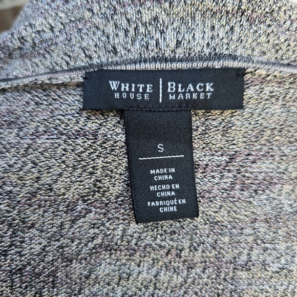 White House Black Market Metallic Off-Shoulder Sweater - Picture 7 of 8